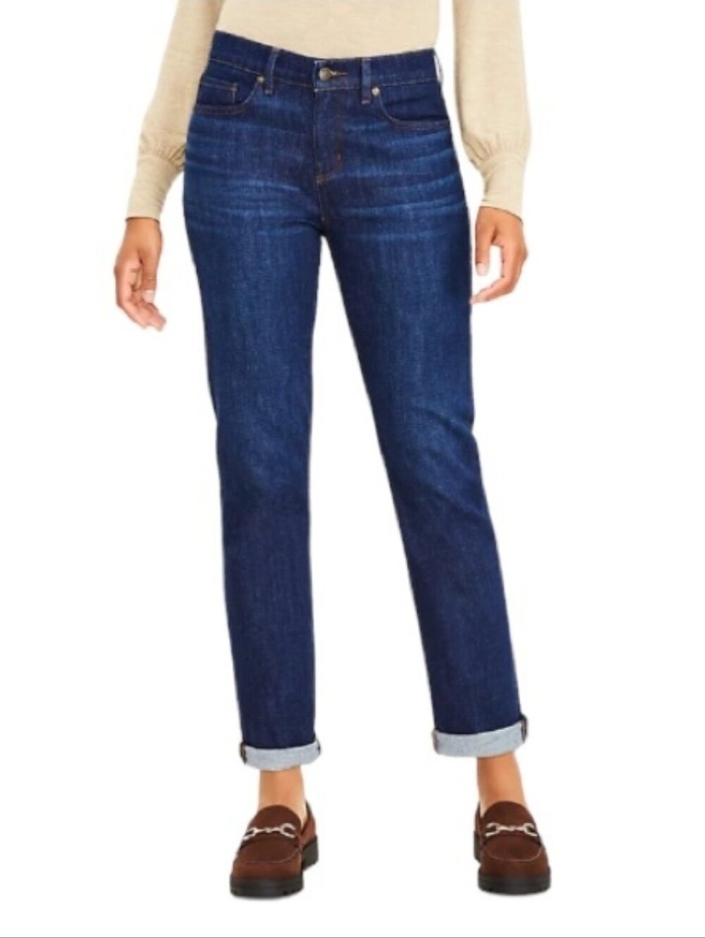 Loft Outlet Women Skinny Ankle Cropped Blue Jeans Size 4